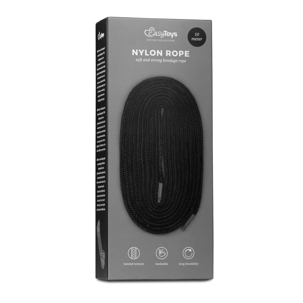 Black Bondage Rope - 10m - Corde Bondage MySecretCase