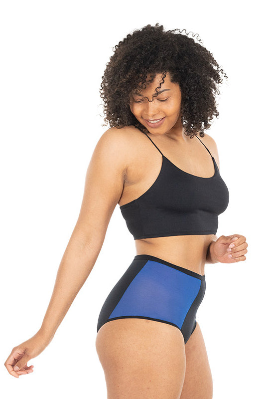 Culotte Vita Alta Nero - linea Bloomin - Mutandine Assorbenti Fluyda
