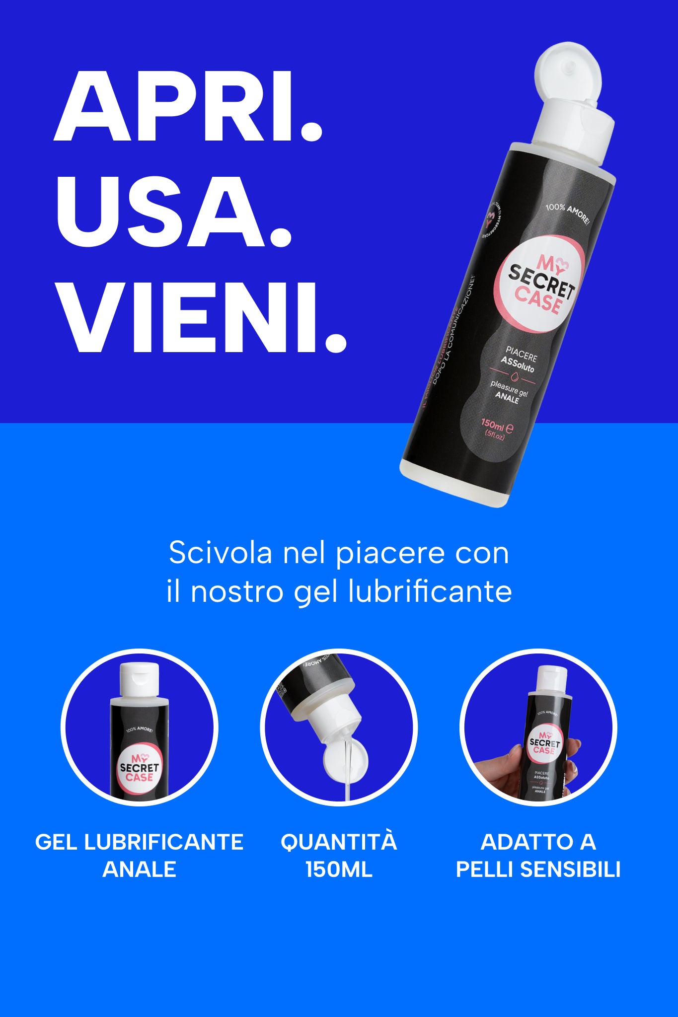 Piacere ASSoluto - 150 ml - Lubrificante Anale MySecretCase
