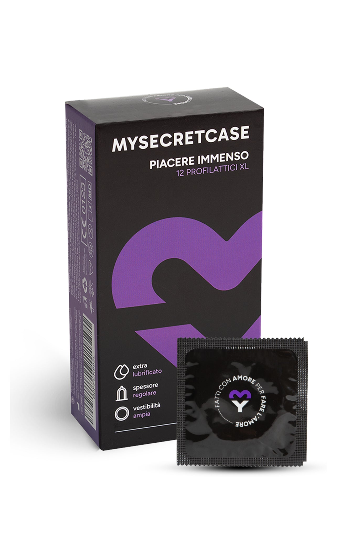 Piacere Immenso - 12 pezzi - Preservativi XL MySecretCase