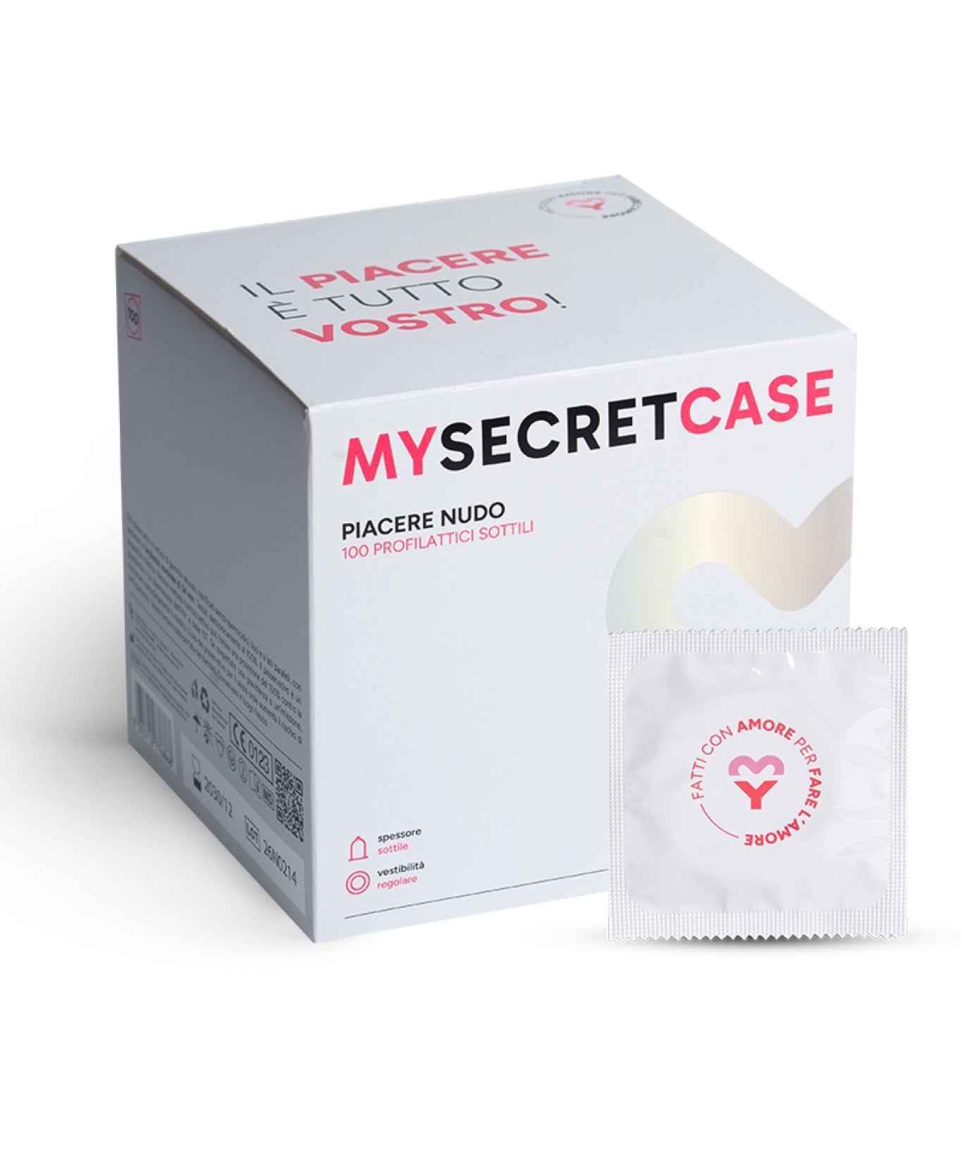 Piacere nudo 100 pezzi - Preservativi sottili Mysecretcase