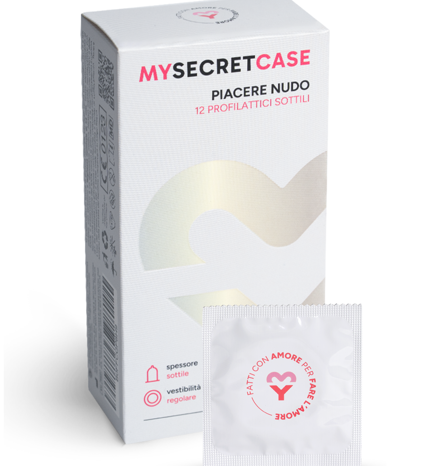 Piacere Nudo - 12 pezzi - Preservativi Sottili MySecretCase