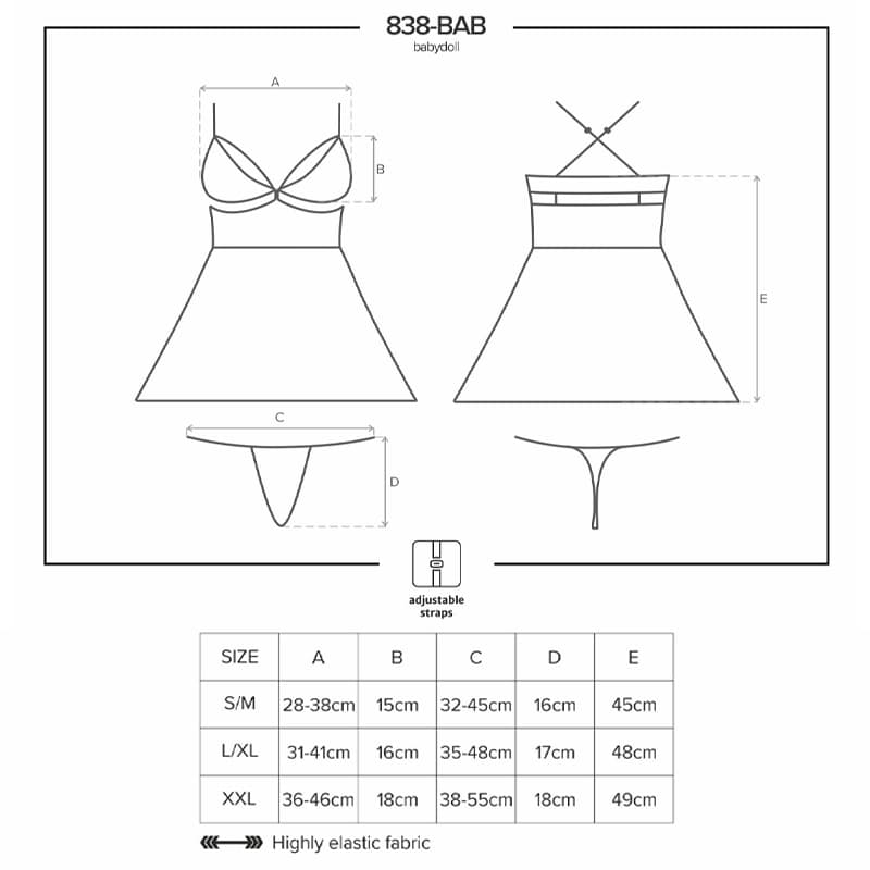 838 Babydoll & Thong Red - Baby Doll MySecretCase