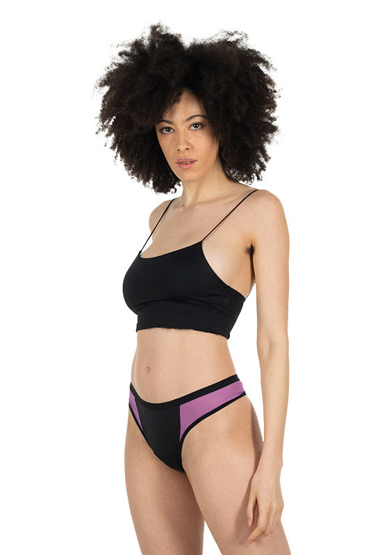 Tanga Nero - linea Bloomin - Mutandine Assorbenti MySecretCase