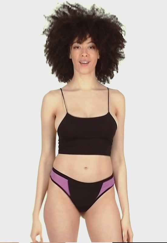 Tanga Nero - linea Bloomin