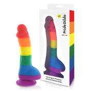 Rainbow Dildo With Balls - Dildo Classico Pride Dildo