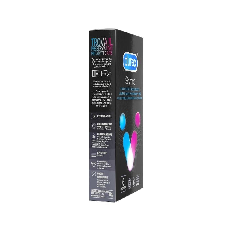 Sync - 6 pezzi - Preservativi Stimolanti Durex
