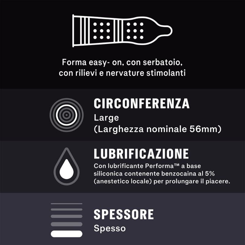 Sync - 6 pezzi - Preservativi Stimolanti Durex